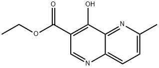 4-히드록시-6-메틸-1,5-나프티리딘-3-카르복실산에틸에스테르 구조식 이미지