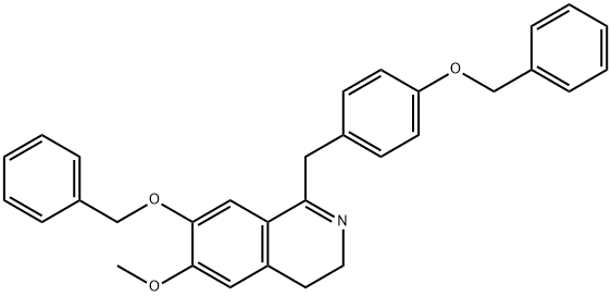3,4-Dihydro-6-Methoxy-7-(phenylMethoxy)-1-[[4-(phenylMethoxy)phenyl]Methyl]-isoquinoline 구조식 이미지