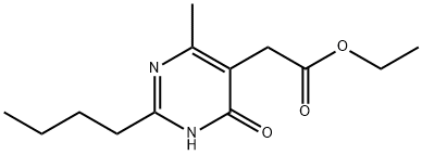 2-Butyl-5-ethoxycarbonylMethyl-4-hydroxy-6-MethylpyriMidine Structure
