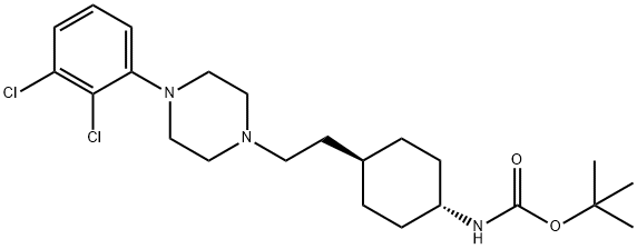 CarbaMic acid,[trans-4-[2-[4-(2,3-dichlorophenyl)-1-piperazinyl]ethyl]cyclohexyl]-, 1,1-diMethylethyl ester (9CI) 구조식 이미지