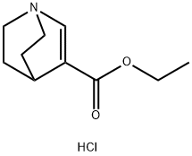 1-Azabicyclo[2.2.2]oct-2-ene-3-carboxylic acid ethyl ester hydrochloride Structure