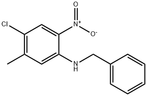 N-벤질-4-클로로-5-메틸-2-니트로아닐린 구조식 이미지