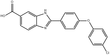 2-(4-(4-chlorophenoxy)phenyl)-1H-benzo[d]iMidazole-5-carboxylic acid Structure