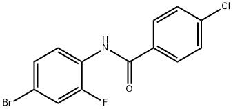 N-(4-bromo-2-fluorophenyl)-4-chlorobenzamide Structure