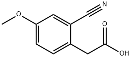 2-(2-시아노-4-메톡시페닐)아세트산 구조식 이미지