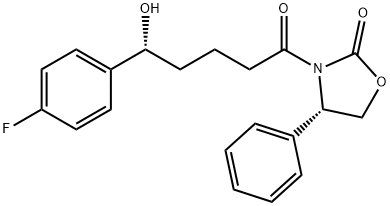(S)-3-((R)-5-(4-fluorophenyl)-5-hydroxypentanoyl)-4-phenyloxazolidin-2-one Structure