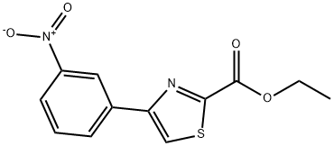 에틸4-(3-니트로페닐)티아졸-2-카르복실레이트 구조식 이미지