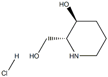 (2R,3S)-3-Hydroxy-2-piperidineMethanol Hydrochloride Structure