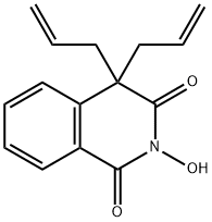 4,4-Diallyl-2-hydroxyisoquinoline-1,3(2H,4H)-dione 구조식 이미지