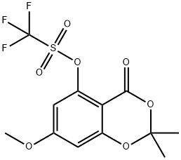 트리플루오로메탄술폰산7-메톡시-2,2-디메틸-4-옥소-4H-1,3-벤조디옥신-5-일에스테르 구조식 이미지