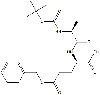 N-[N-[(1,1-Dimethylethoxy)carbonyl]-L-alanyl]-D-glutamic acid 5-(phenylmethyl) ester Structure