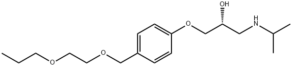 (2R)-1-[(1-Methylethyl)amino]-3-[4-[(2-propoxyethoxy)methyl]phenoxy]-2-propanol 구조식 이미지