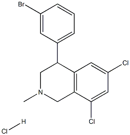 4-(3-broMophenyl)-6,8-dichloro-2-Methyl-1,2,3,4-tetrahydroisoquinoline hydrochloride 구조식 이미지