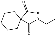 1,1-Cyclohexanedicarboxylic acid 1-ethyl ester Structure