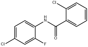 2-Chloro-N-(2-fluoro-4-chlorophenyl)benzaMide, 97% 구조식 이미지