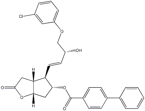 54713-44-9 [1,1'-Biphenyl]-4-carboxylic acid, 4-[4-(3-chlorophenoxy)-3-hydroxy-1-butenyl]hexahydro-2-oxo-2H-cyclop enta[b]furan-5-yl ester, [3aR-[3aa,4a(1E,3R*),5b,6aa]]