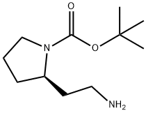 (R)-2-(아미노에틸)-1-N-BOC-피롤리딘 구조식 이미지