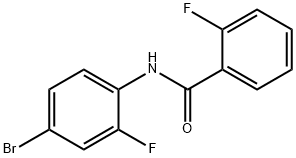 N-(4-브로모-2-플루오로페닐)-2-플루오로벤즈아미드 구조식 이미지