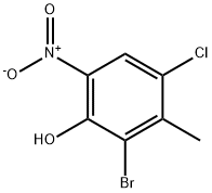 2-BroMo-4-클로로-3-메틸-6-니트로-페놀 구조식 이미지