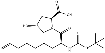 L-Proline, 1-[(2S)-2-[[(1,1-diMethylethoxy)carbonyl]aMino]-1-oxo-8-nonen-1-yl]-4-hydroxy-, (4R)- 구조식 이미지