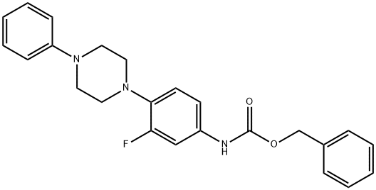 N-benzyloxycarbonyl-3-fluoro-4-(4'-phenylpiperazinyl)aniline 구조식 이미지