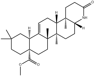 Phenanthro[2,1-f]quinoline-8a(1H)-carboxylic acid, 2,3,4,4a,5,6,6a,6b,7,8,9,10,11,12,12a,14,14a,14b-octadecahydro-6a,6b,11,11,14b-pentaMethyl-3-oxo-, Methyl ester, (4aR,6aR,6bS,8aS,12aS,14aS,14bR)- 구조식 이미지