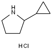 2-cyclopropylpyrrolidine hcl Structure
