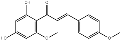 2',4'-Dihydroxy-4,6'-dimethoxychalcone 구조식 이미지
