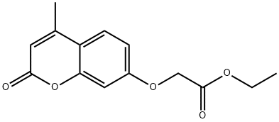 (4-메틸-쿠마린-7-일옥시)-아세트산에틸에스테르 구조식 이미지
