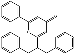 2-(1,3-Diphenylpropan-2-yl)-6-phenyl-4H-pyran-4-one Structure