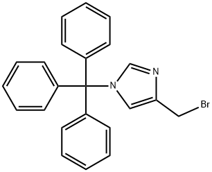 4-(broMo메틸)-1-트리틸-1H-이미다졸 구조식 이미지