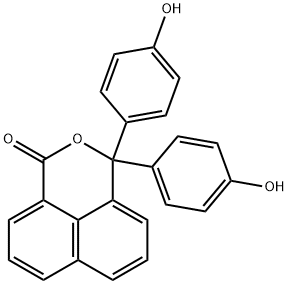 3,3-Bis-(4-hydroxy-phenyl)-3H-benzo[de]isochroMen-1-one Structure