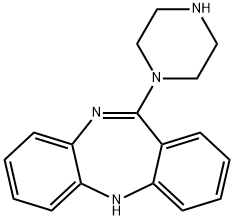 11-피페라지닐디벤조[b,e][1,4]디아제핀 구조식 이미지