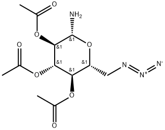 2,3,4-Tri-O-acetyl-6-azido-1,6-dideoxy-beta-D-glucopyranosylamine 구조식 이미지