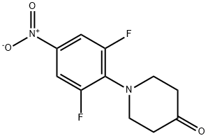 1-(2,6-difluoro-4-nitrophenyl)piperidin-4-one 구조식 이미지