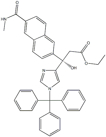 1H-IMidazole-4-propanoic acid, β-hydroxy-β-[6-[(MethylaMino)carbonyl]-2-naphthalenyl]-1-(triphenylMethyl)-, ethyl ester, (βS)- Structure