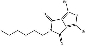 1,3-DibroMo-5-hexyl-4H-thieno[3,4-c]pyrrole-4,6(5H)-dione 구조식 이미지