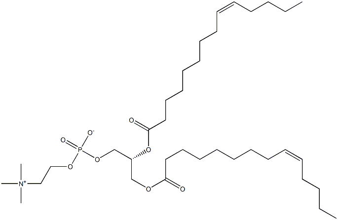 1,2-diMyristoleoyl-sn-glycero-3-phosphocholine 구조식 이미지