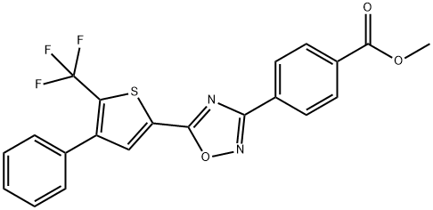 3-[(4-carboMethoxy)phenyl]-5-(4-phenyl-5-trifluoroMethyl-2-thienyl)-1,2,4-oxadiazole 구조식 이미지