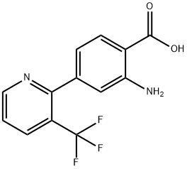 2-aMino-4- (3-трифторметилпиридин-2-ил) бензойная кислота структурированное изображение