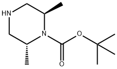 1-Piperazinecarboxylic acid, 2,6-diMethyl-, 1,1-diMethylethyl ester, (2R,6R)- Structure