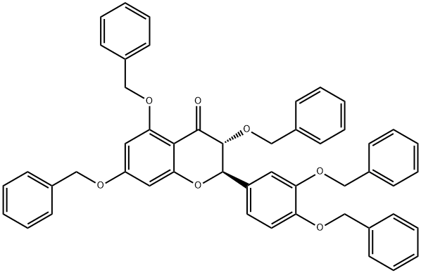 (2R,3R)-2-[3,4-Bis(phenylMethoxy)phenyl]-2,3-dihydro-3,5,7-tris(phenylMethoxy)-4H-1-benzopyran-4-one 구조식 이미지