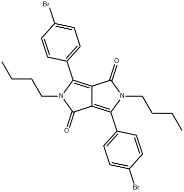 3,6-bis(4-bromophenyl)-2,5-dibutyl-1,2,4,5-tetrahydropyrrolo[3,4-c]pyrrole-1,4-dione 구조식 이미지