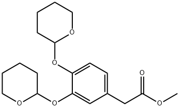 3,4-Bis[(tetrahydro-2H-pyran-2-yl)oxy]benzeneacetic Acid Methyl Ester Structure