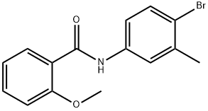 N-(4-브로모-3-메틸페닐)-2-메톡시벤즈아미드 구조식 이미지