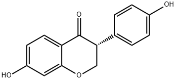 R-2,3-dihydro-7-hydroxy-3-(4-hydroxyphenyl)-4H-1-Benzopyran-4-one 구조식 이미지