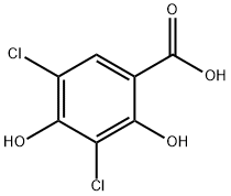 3,5-디클로로-2,4-디히드록시벤조산 구조식 이미지