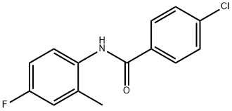 4-클로로-N-(4-플루오로-2-메틸페닐)벤자미드 구조식 이미지