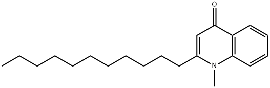 1-Methyl-2-undecyl-1,4-dihydroquinoline-4-one 구조식 이미지