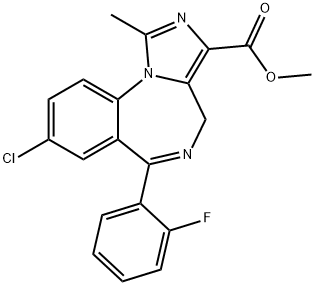 8-Chloro-6-(2-fluorophenyl)-1-Methyl-4H-iMidazo[1,5-a][1,4]benzodiazepine-3-carboxylic Acid Methyl Ester Structure